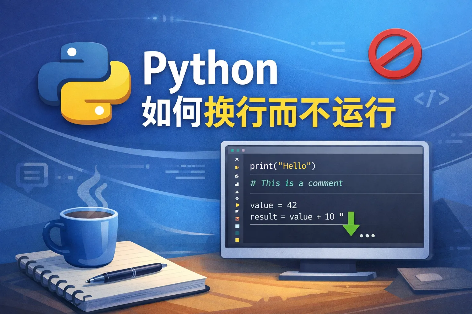 python如何换行而不运行
