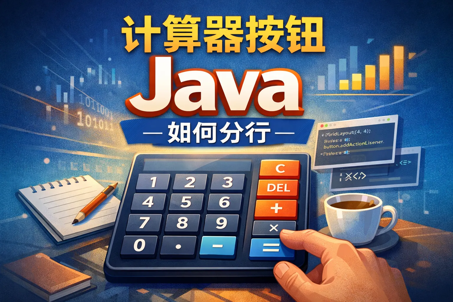 计算器按钮Java如何分行