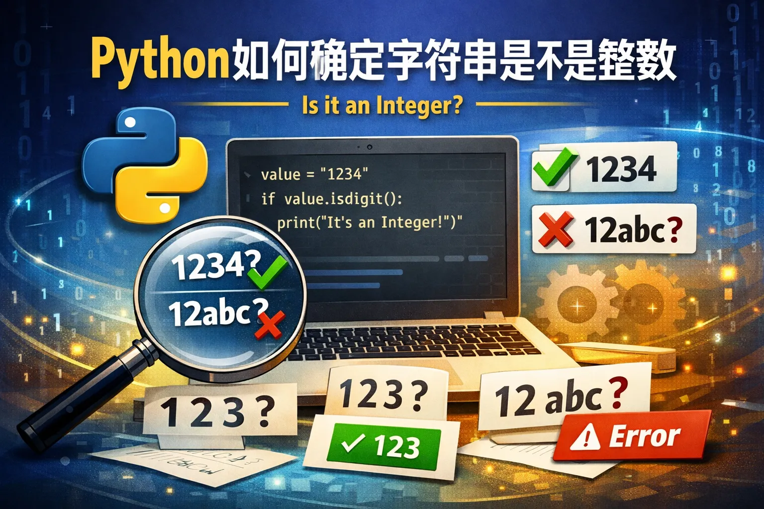 python如何确定字符串是不是整数