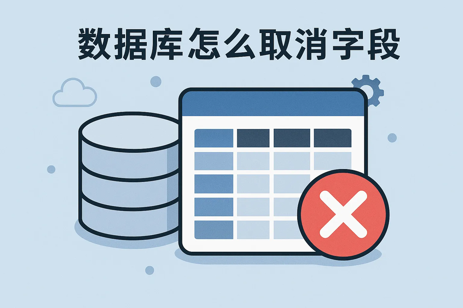 数据库怎么取消字段