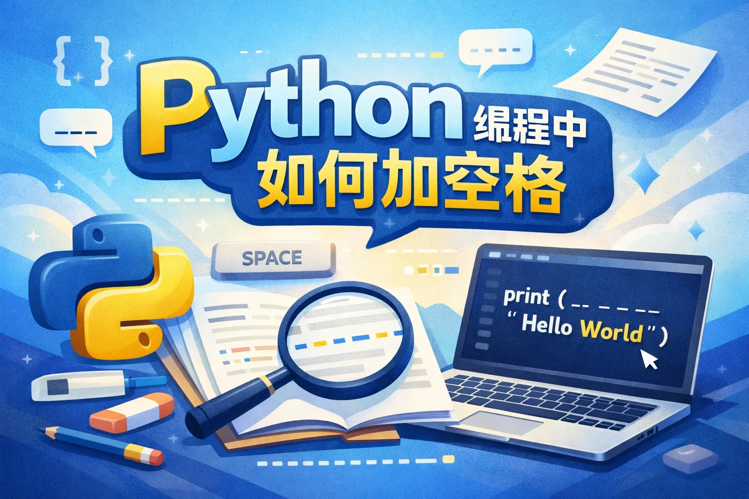 python编程中如何加空格