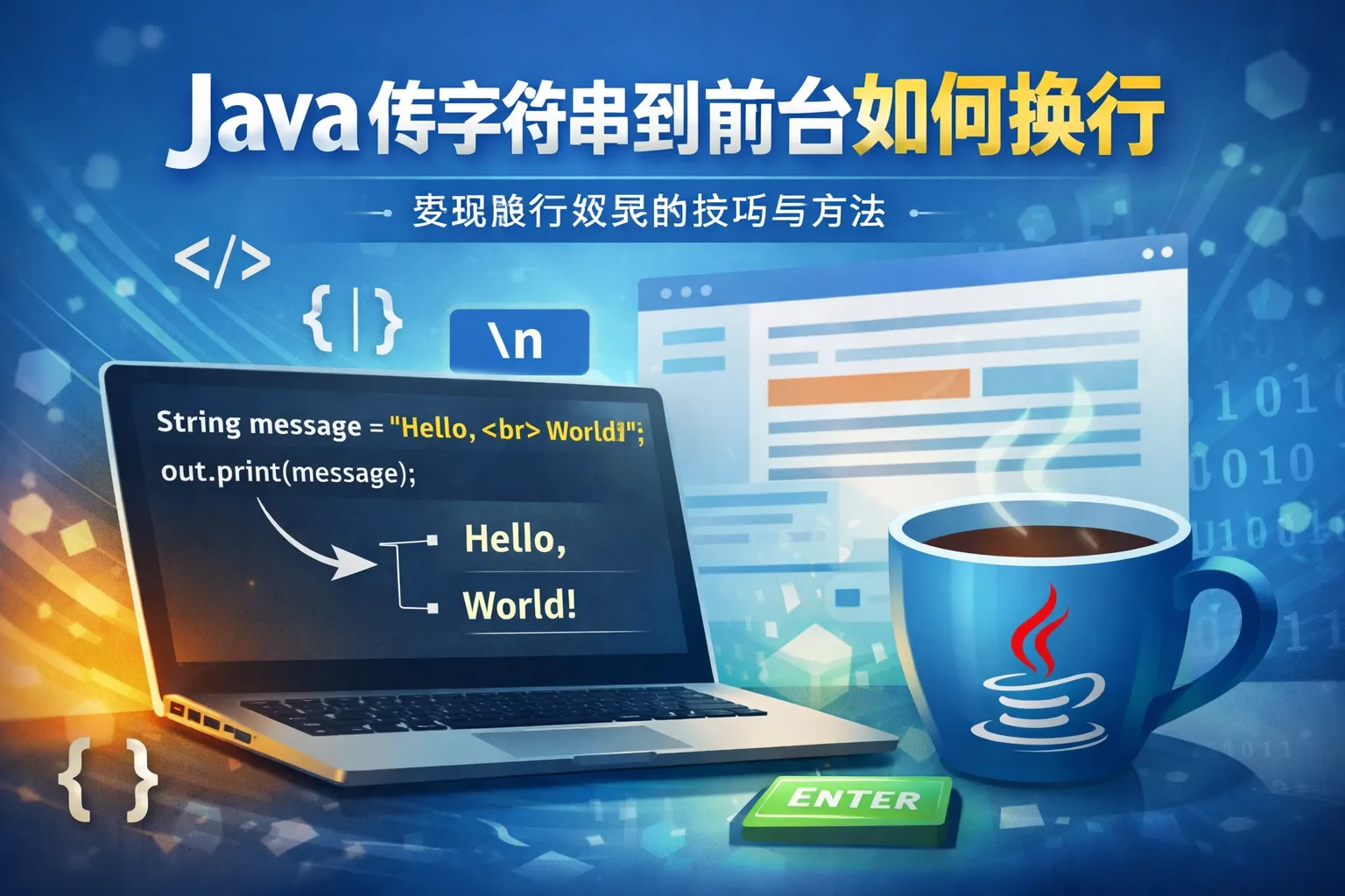 java传字符传到前台如何换行