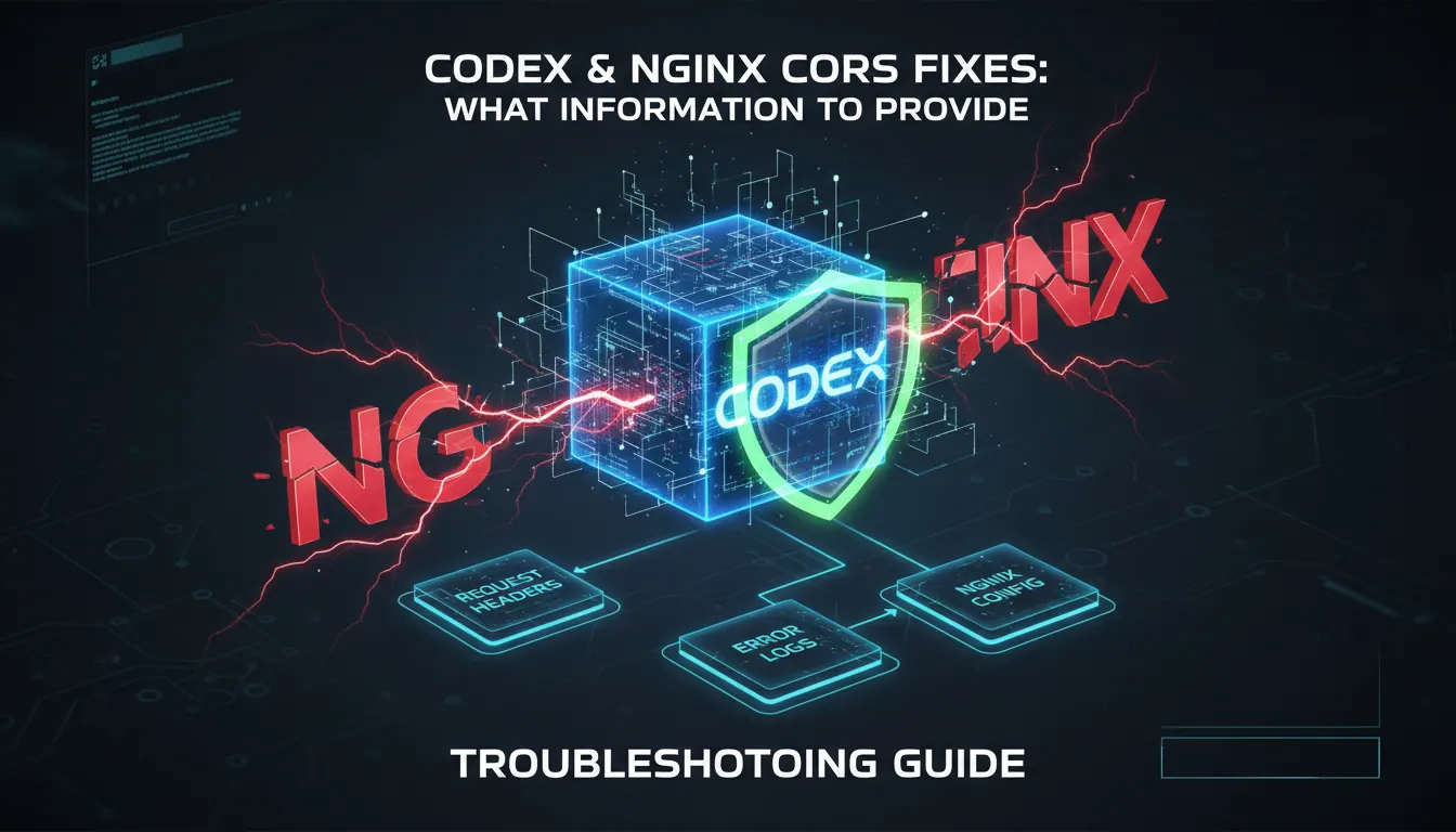 Codex 处理 Nginx 跨域报错要提供哪些信息