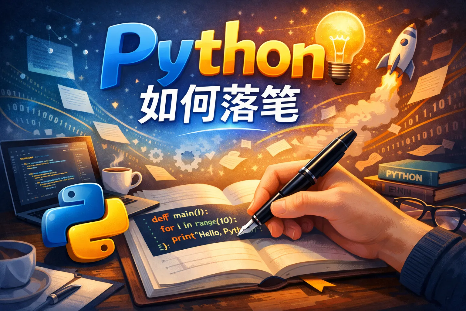 python如何落笔