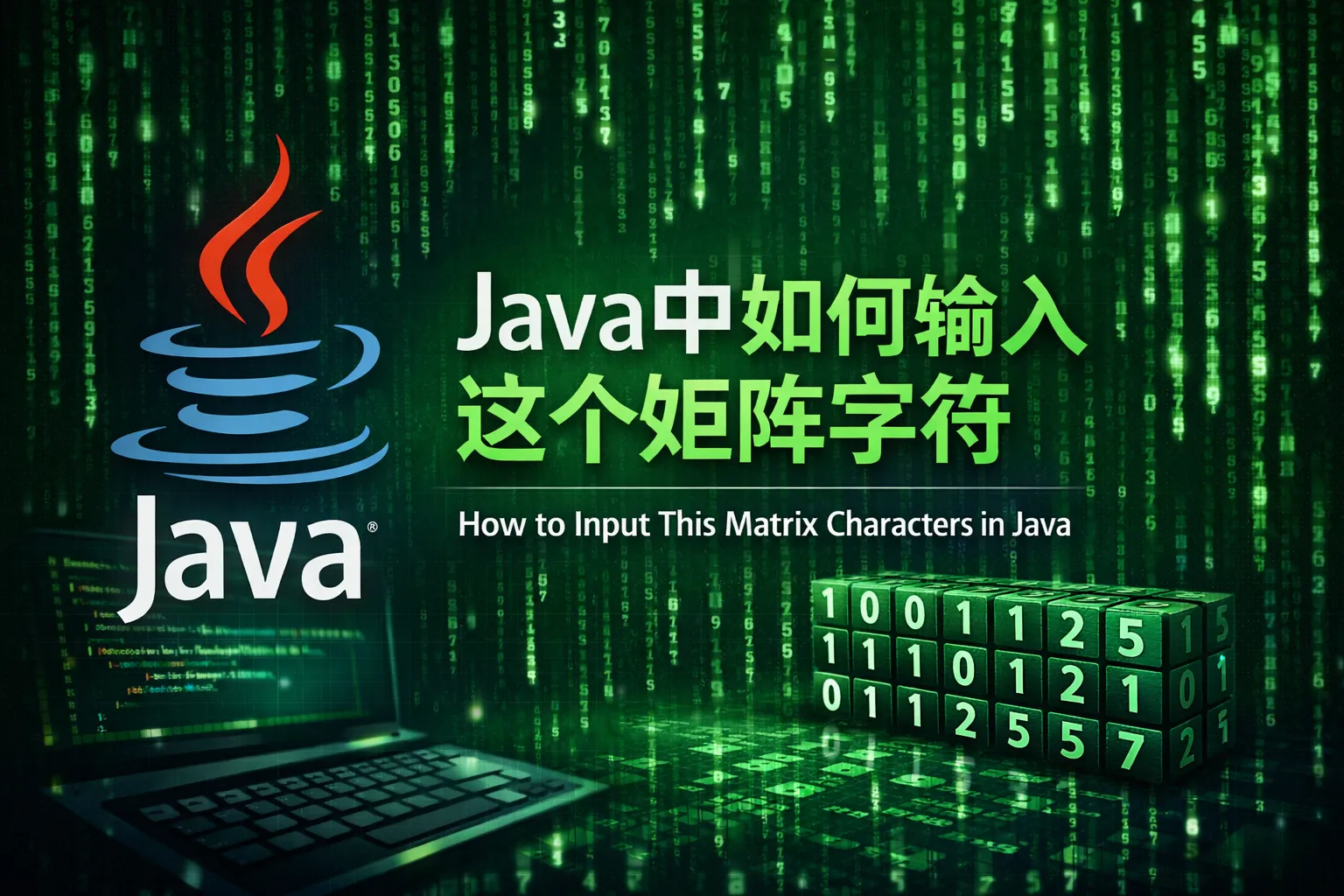 java中如何输入这个矩阵字符