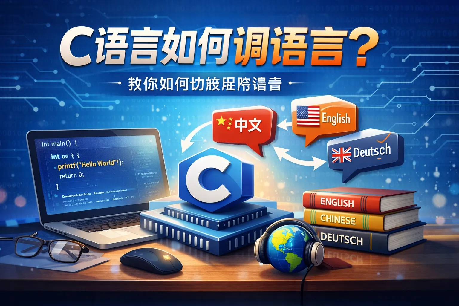 c语言如何调语言