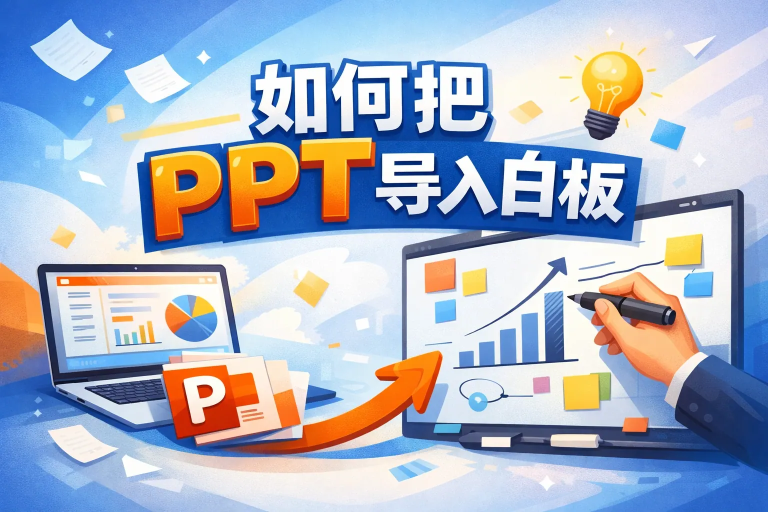 如何把ppt导入白板