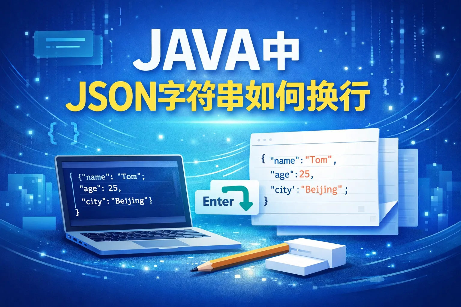 JAVA中json字符串如何换行
