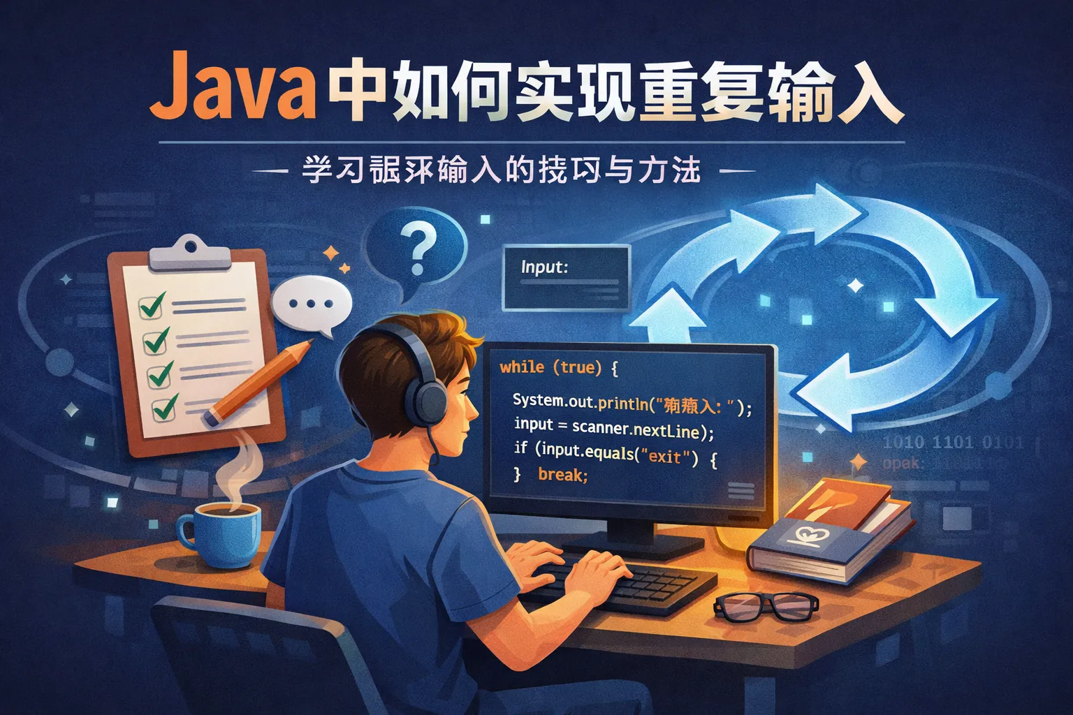 java中如何实现重复输入