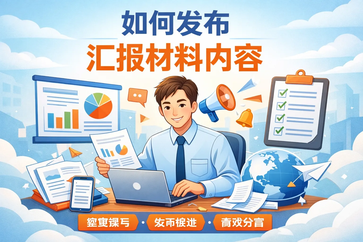 如何发布汇报材料内容