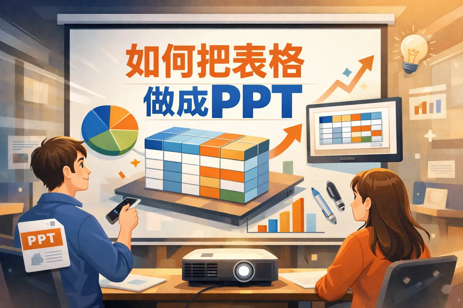 如何把表格做成ppt