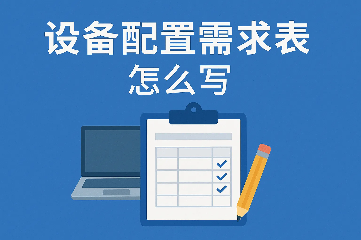 设备配置需求表怎么写