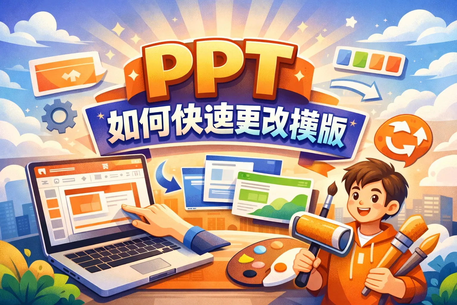 ppt如何快速更改模版