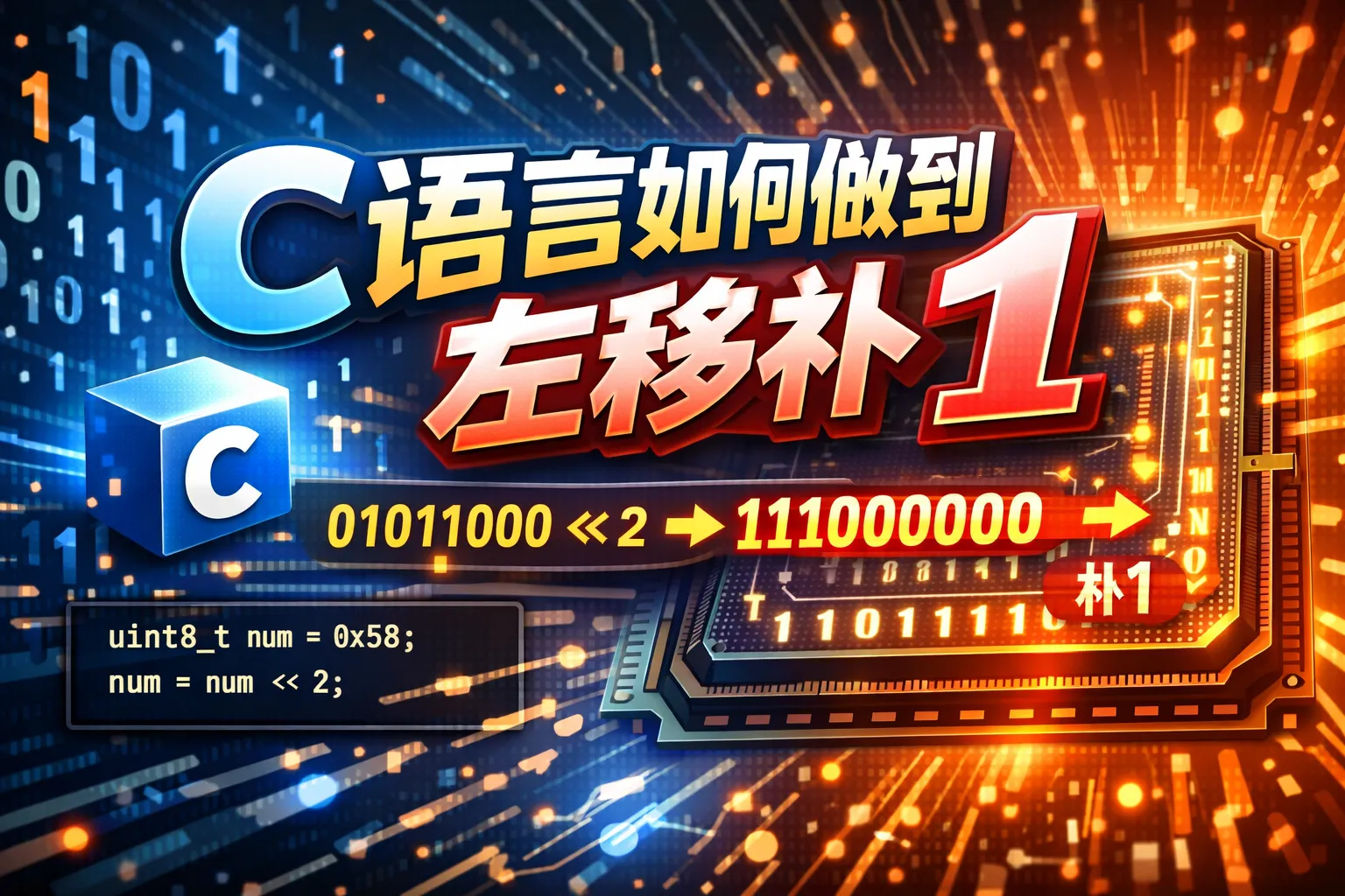 C语言如何做到左移补1