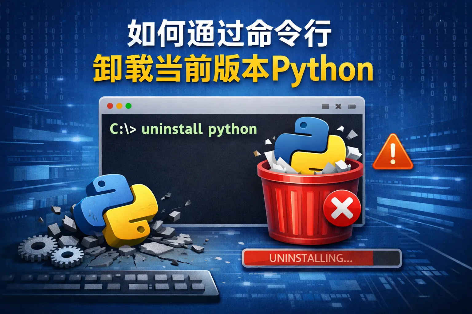 如何通过命令行卸载当前版本python