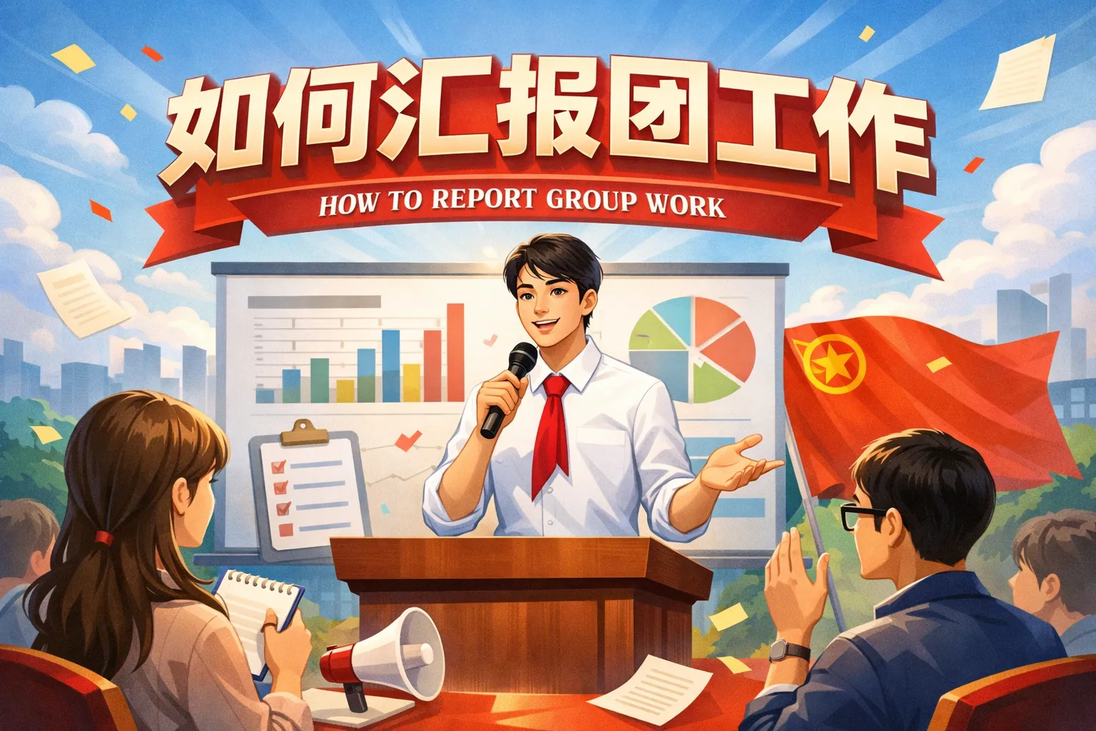 如何汇报团工作