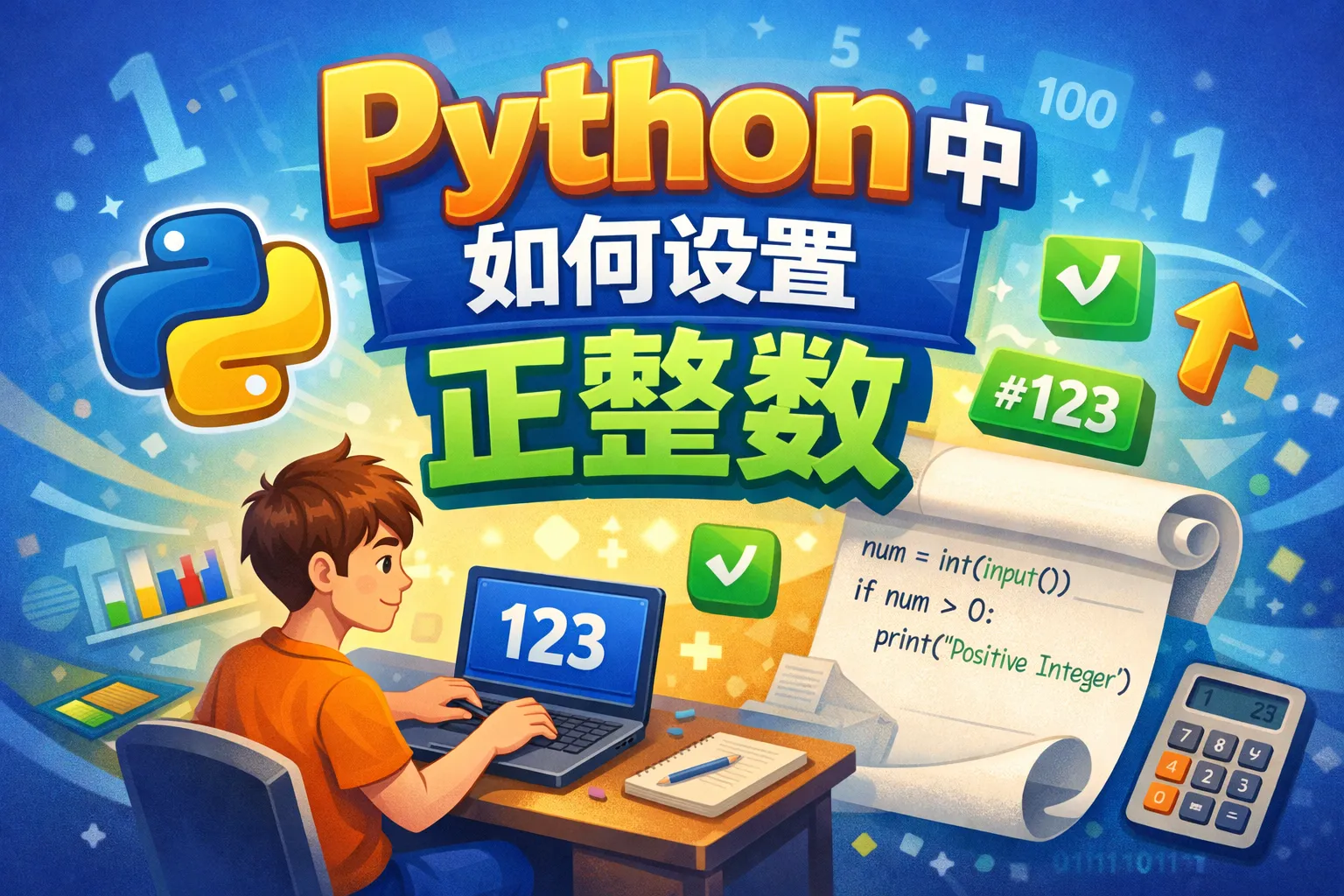 python中如何设置正整数