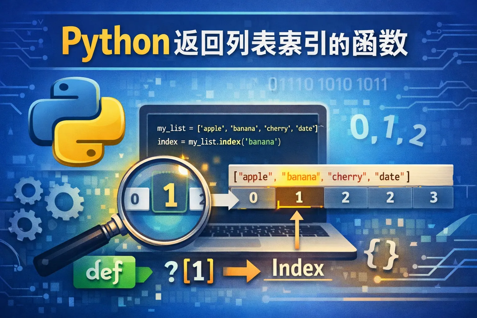 python返回列表索引的函数
