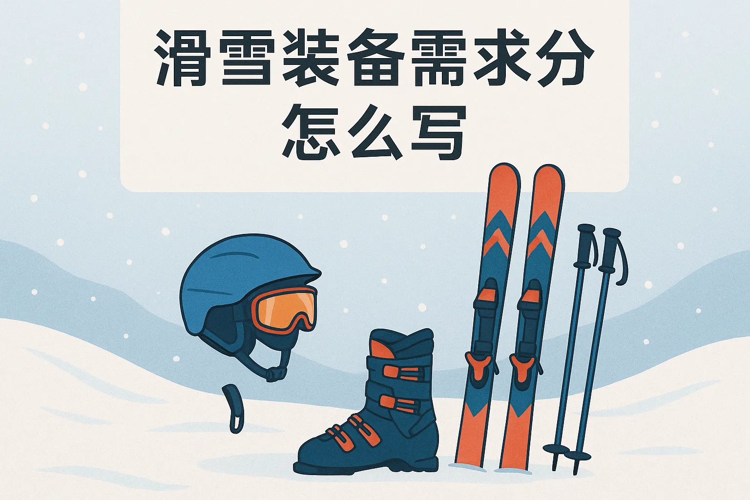滑雪装备需求分析怎么写