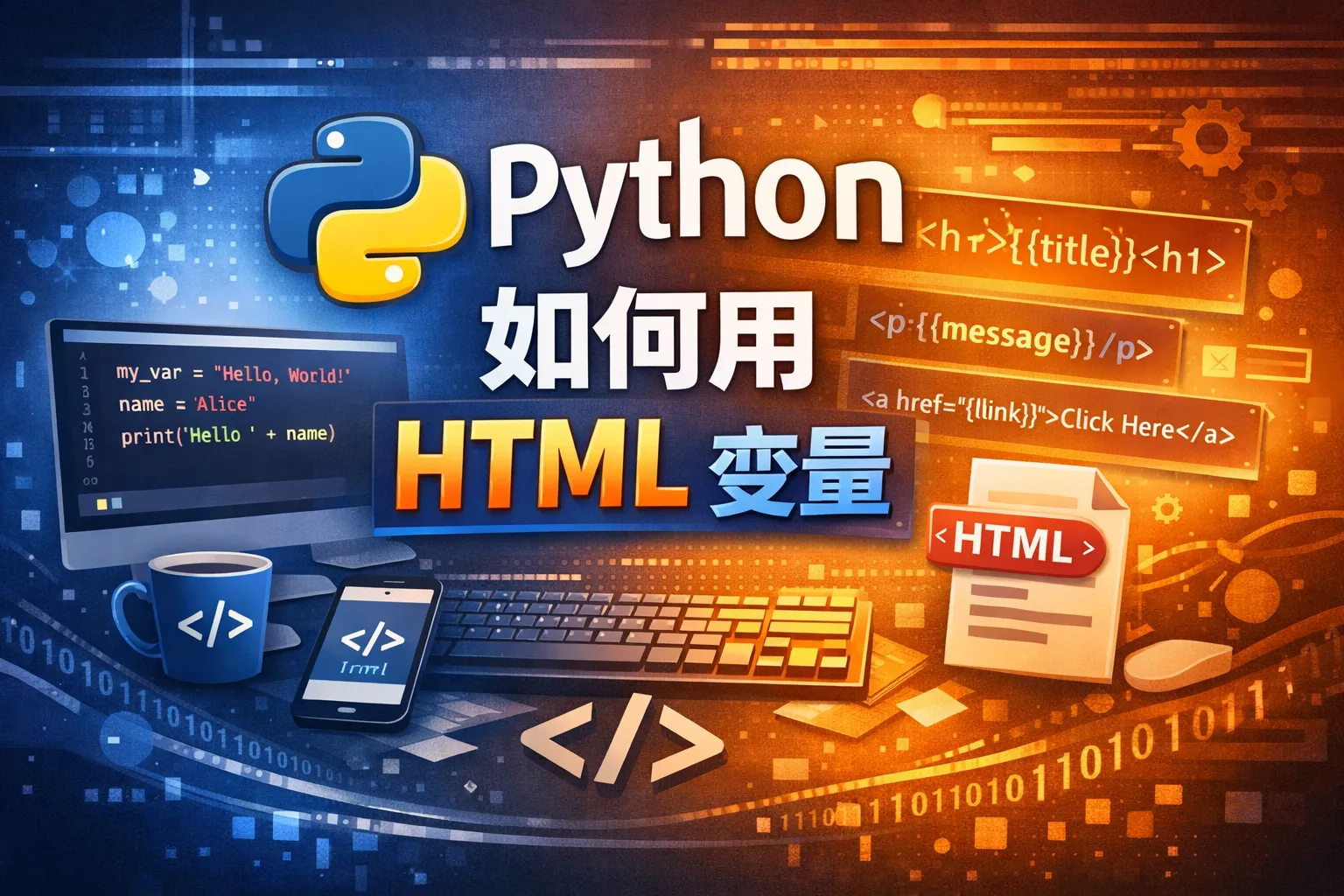 python如何用html变量