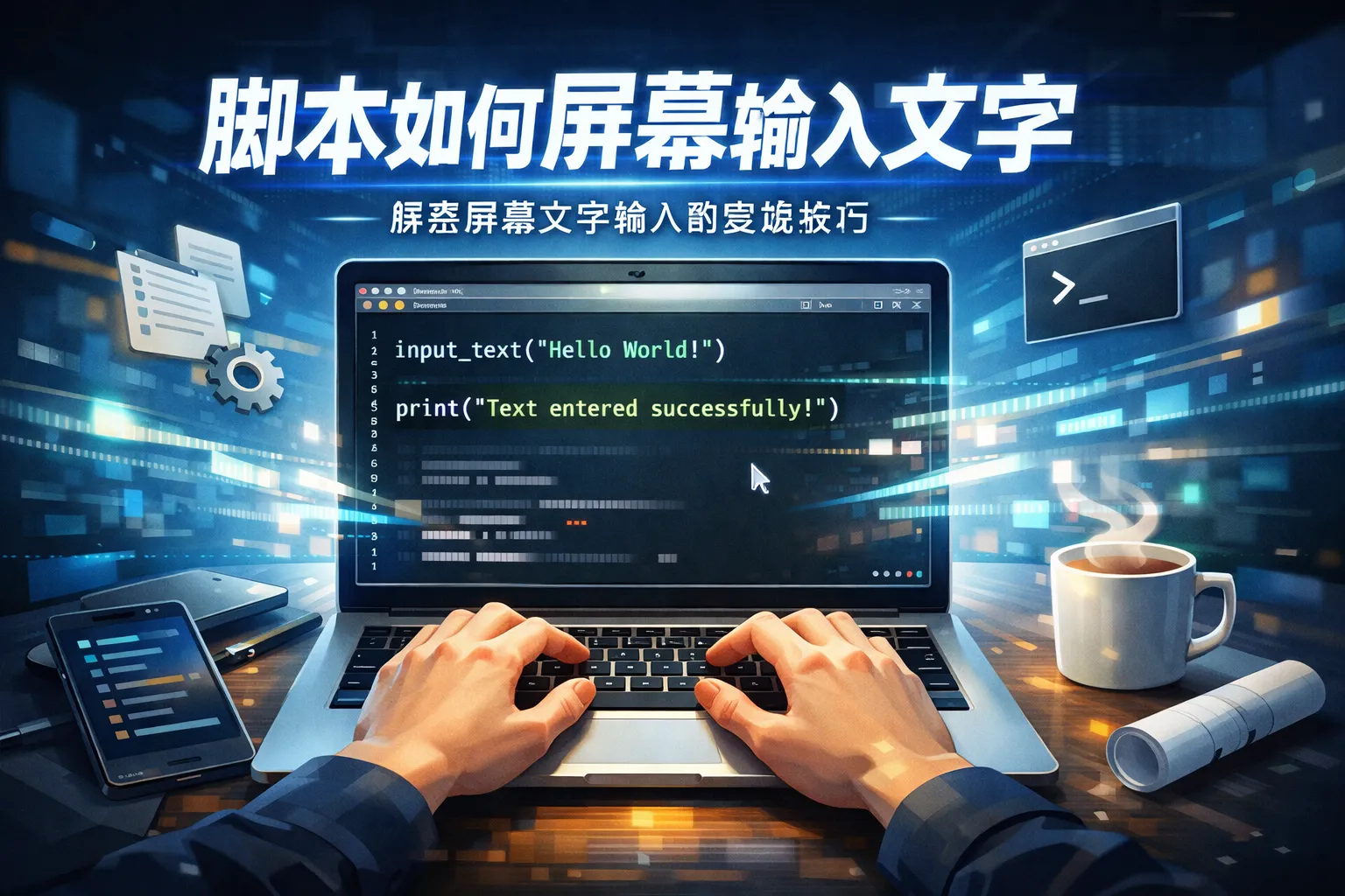 脚本如何屏幕输入文字