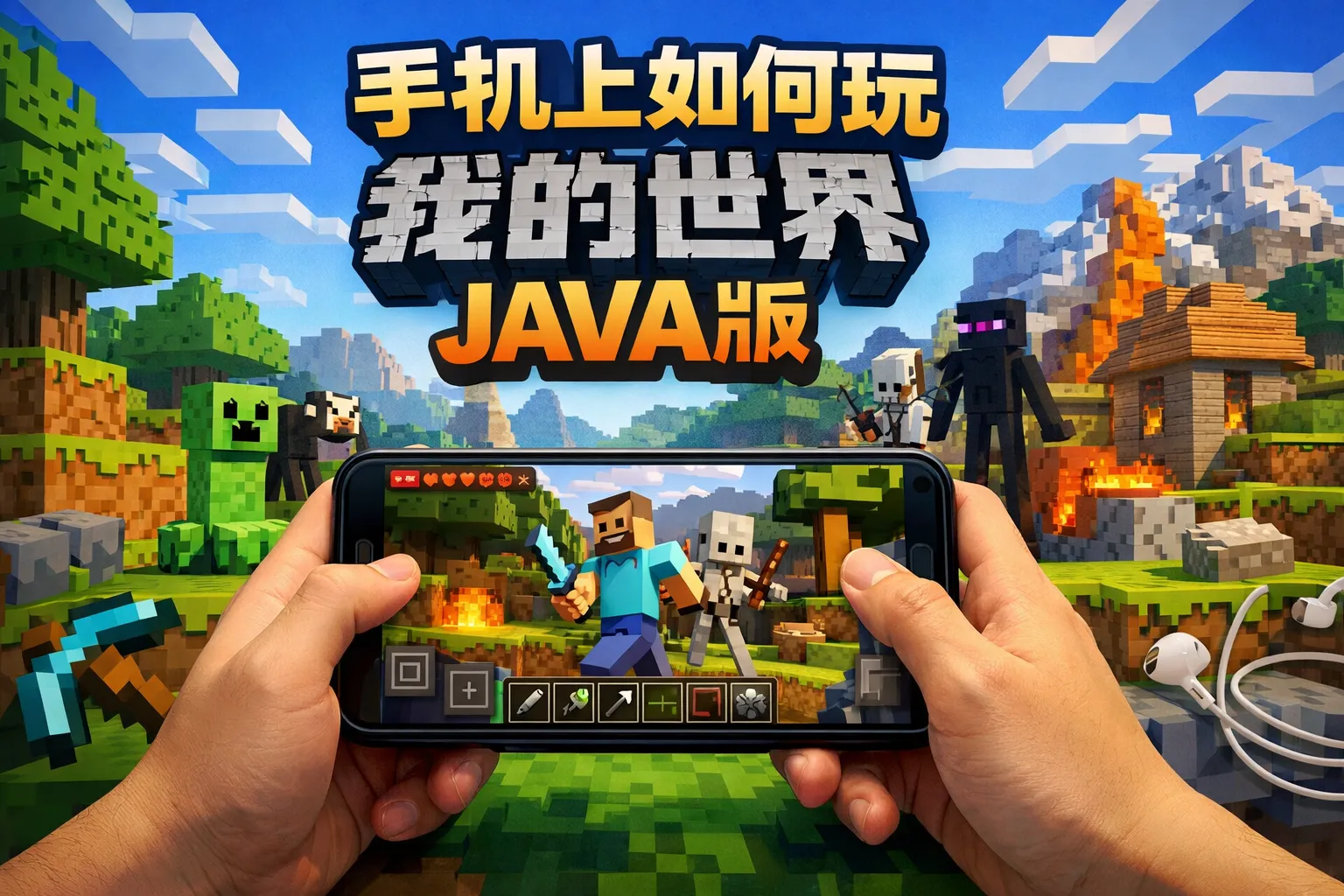 手机上如何玩我的世界java版