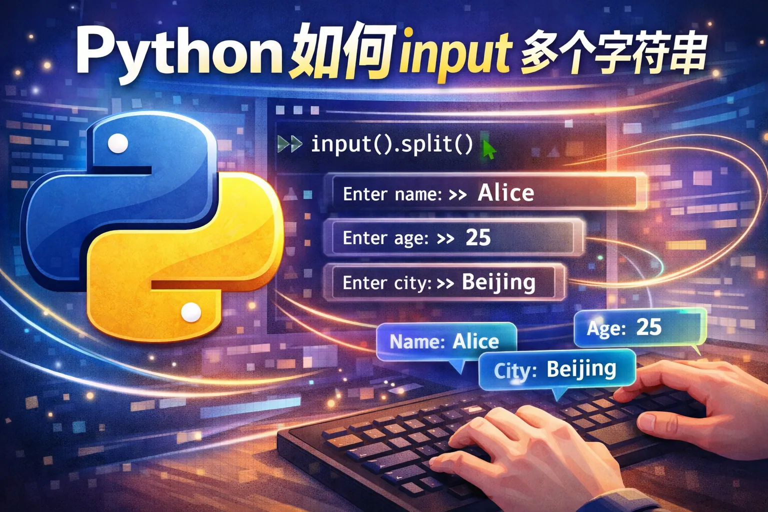 Python如何input多个字符串