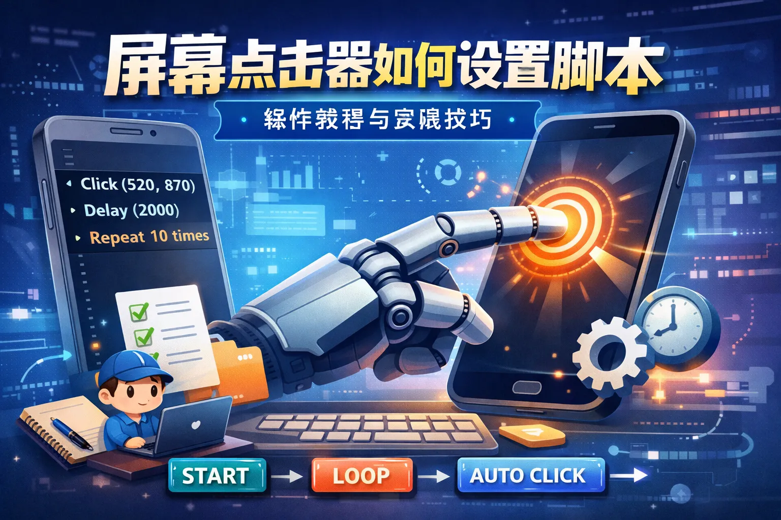 屏幕点击器如何设置脚本