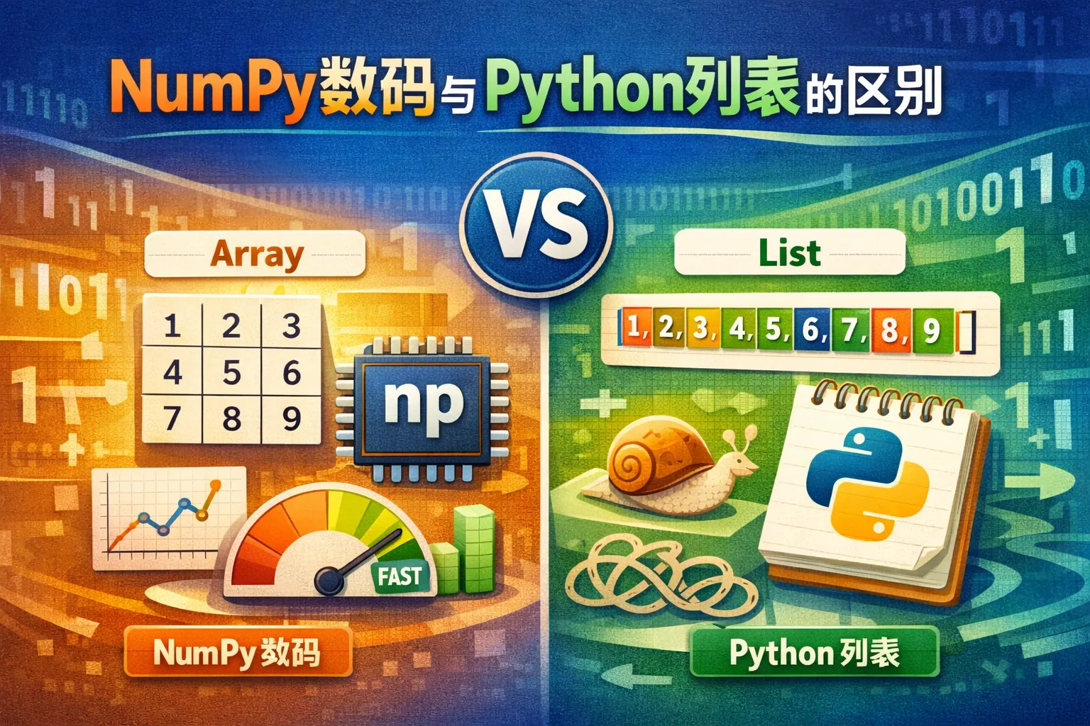 numpy数组与python列表的区别