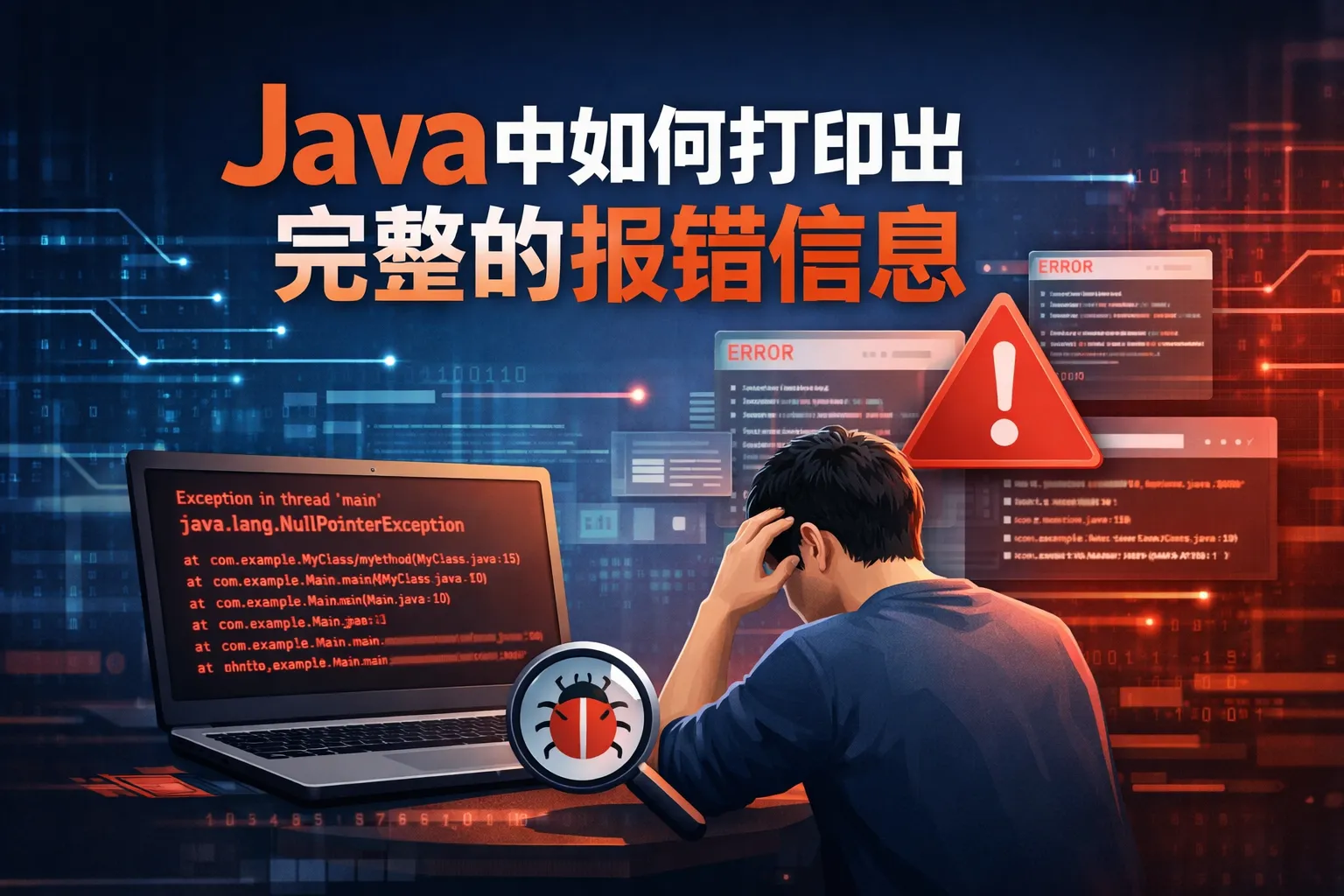 java中如何打印出完整的报错信息