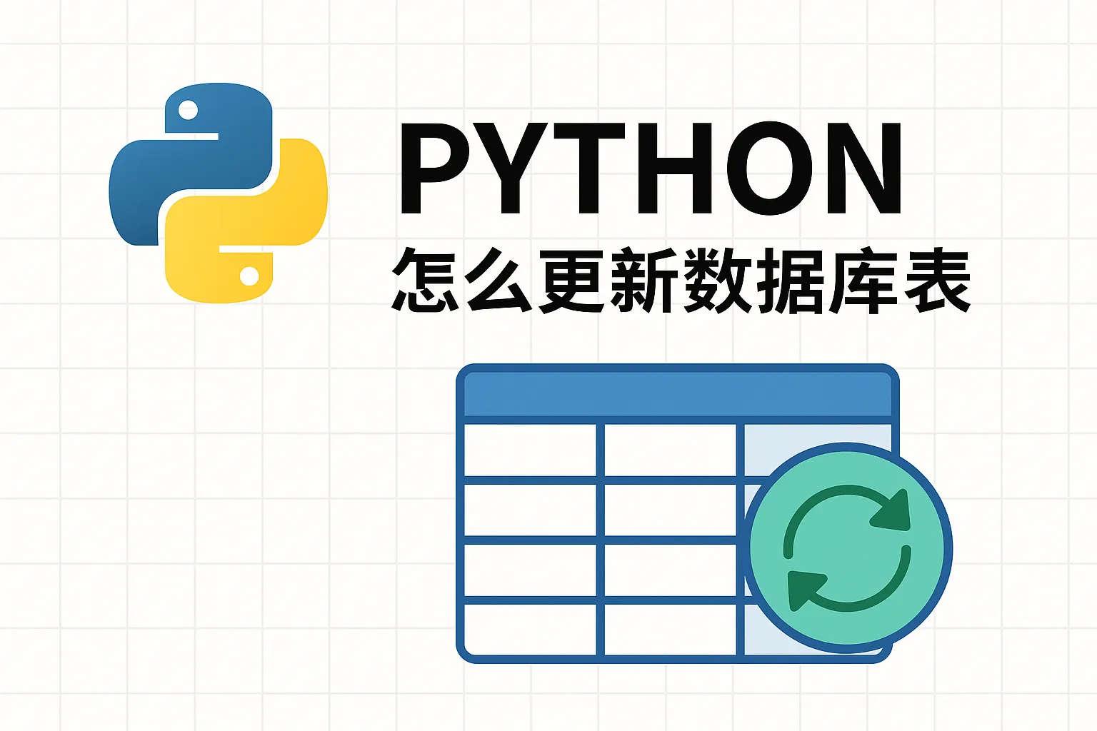 python怎么更新数据库数据库表