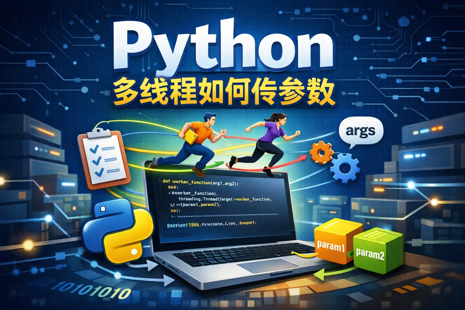 python多线程如何传参数