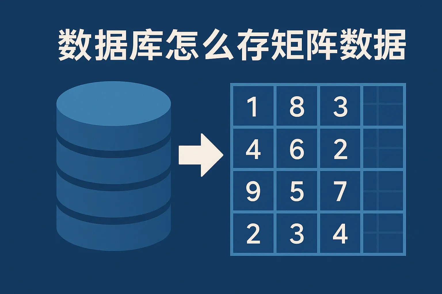 数据库怎么存矩阵数据