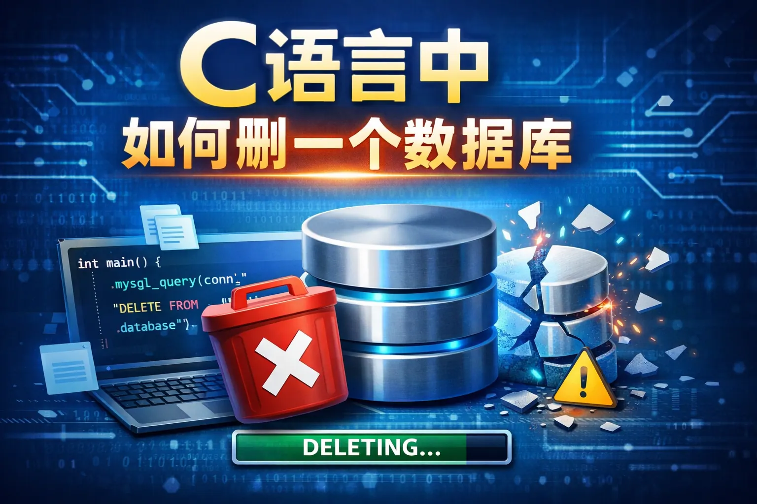 c语言中 如何删一个数据库