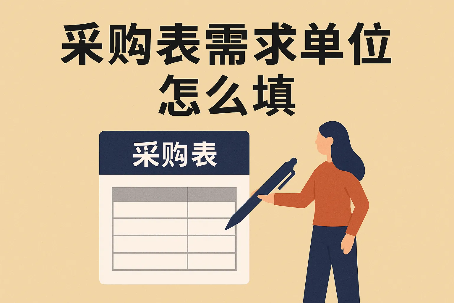 采购表需求单位怎么填