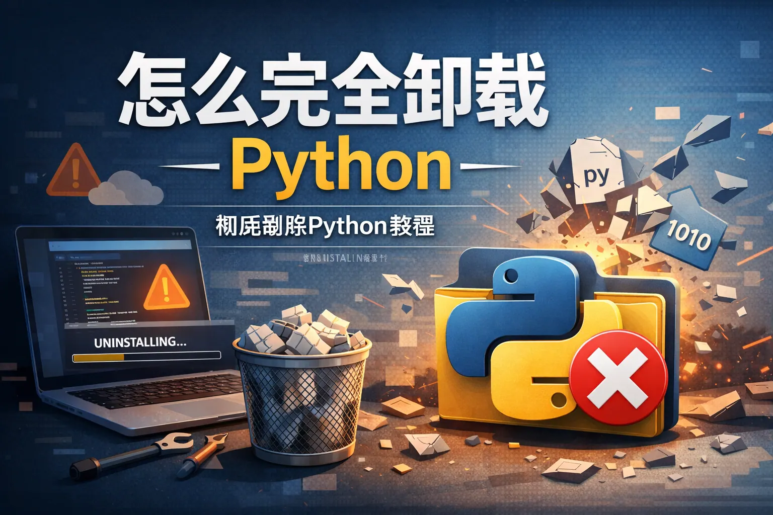怎么完全卸载python