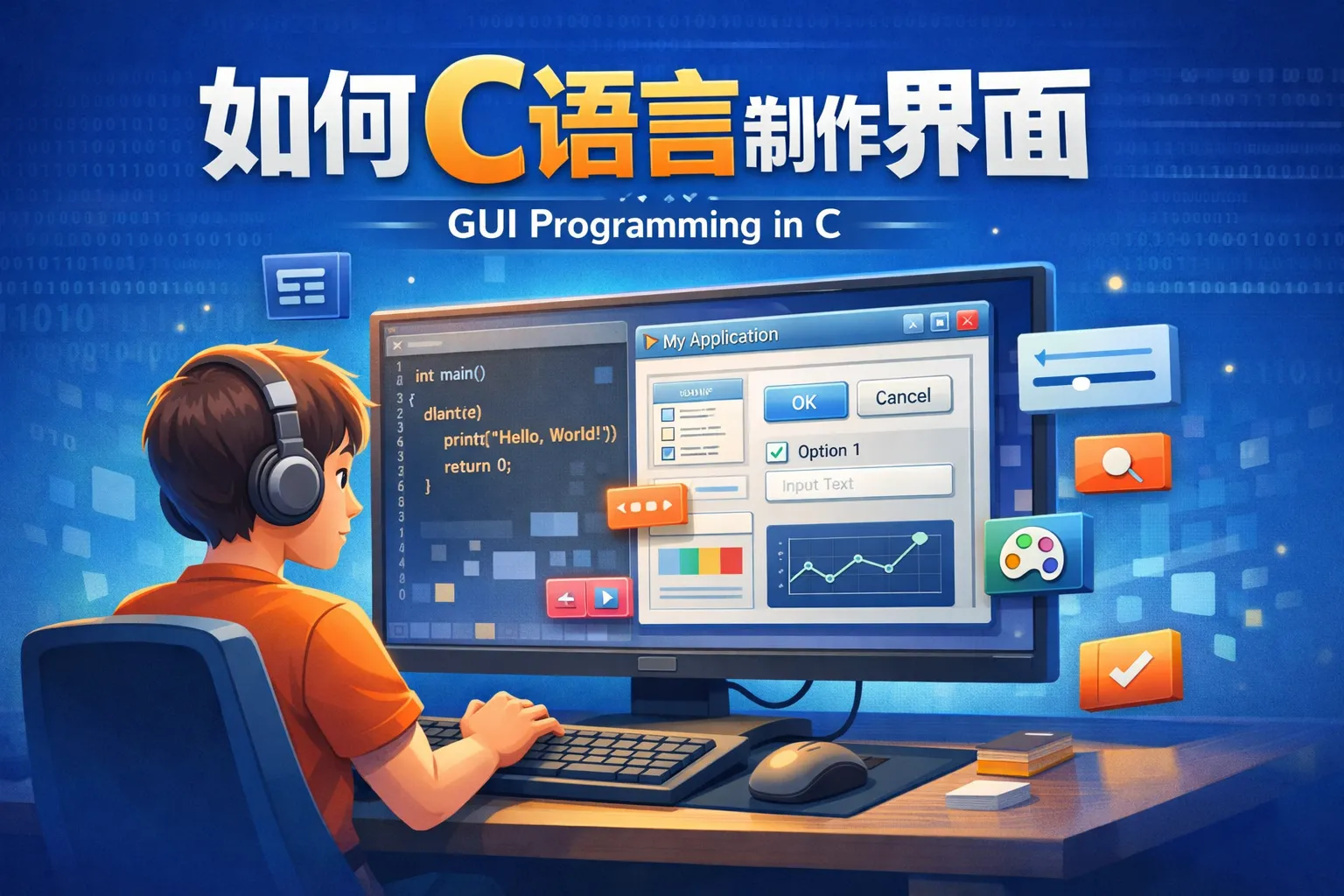 如何c语言制作界面