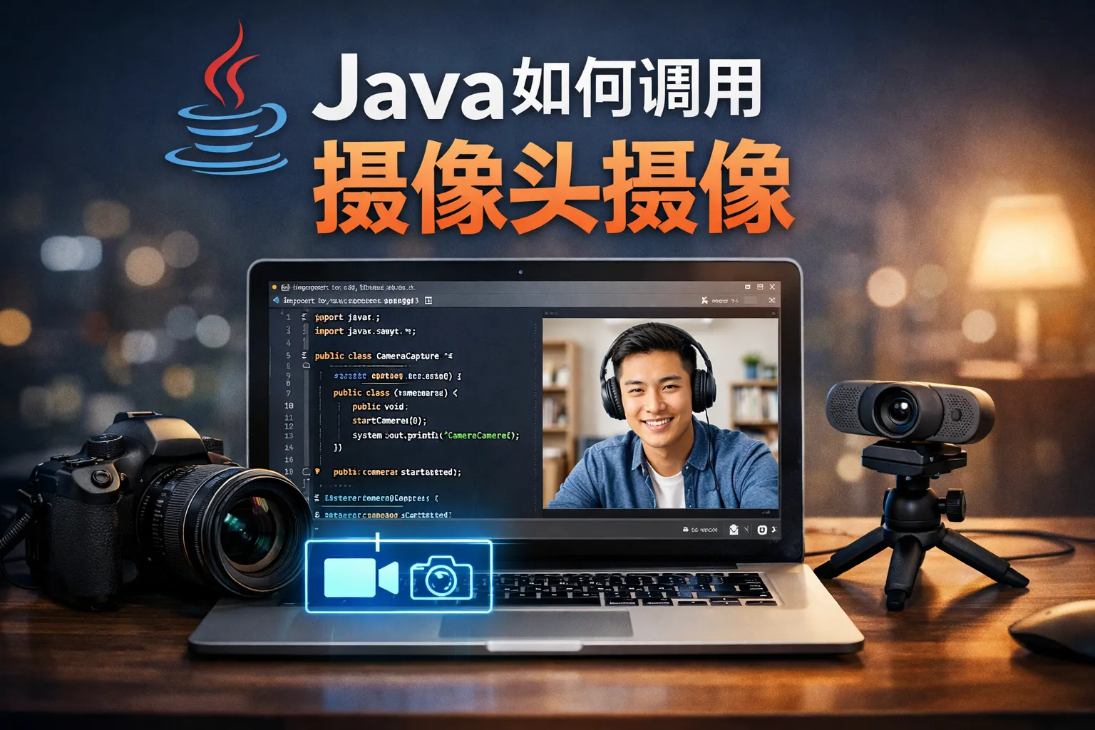 java如何调用摄像头摄像