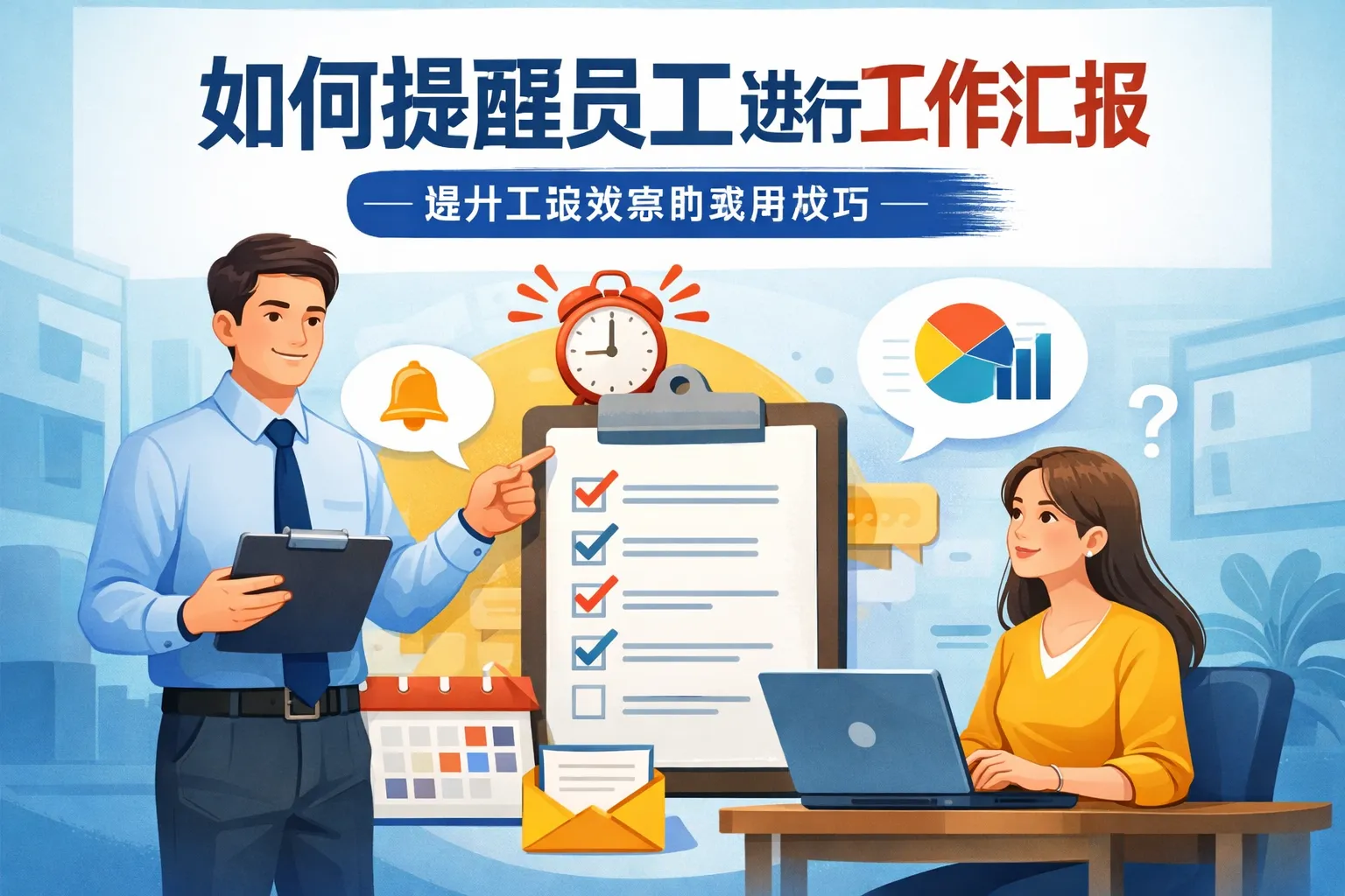 如何提醒员工进行工作汇报