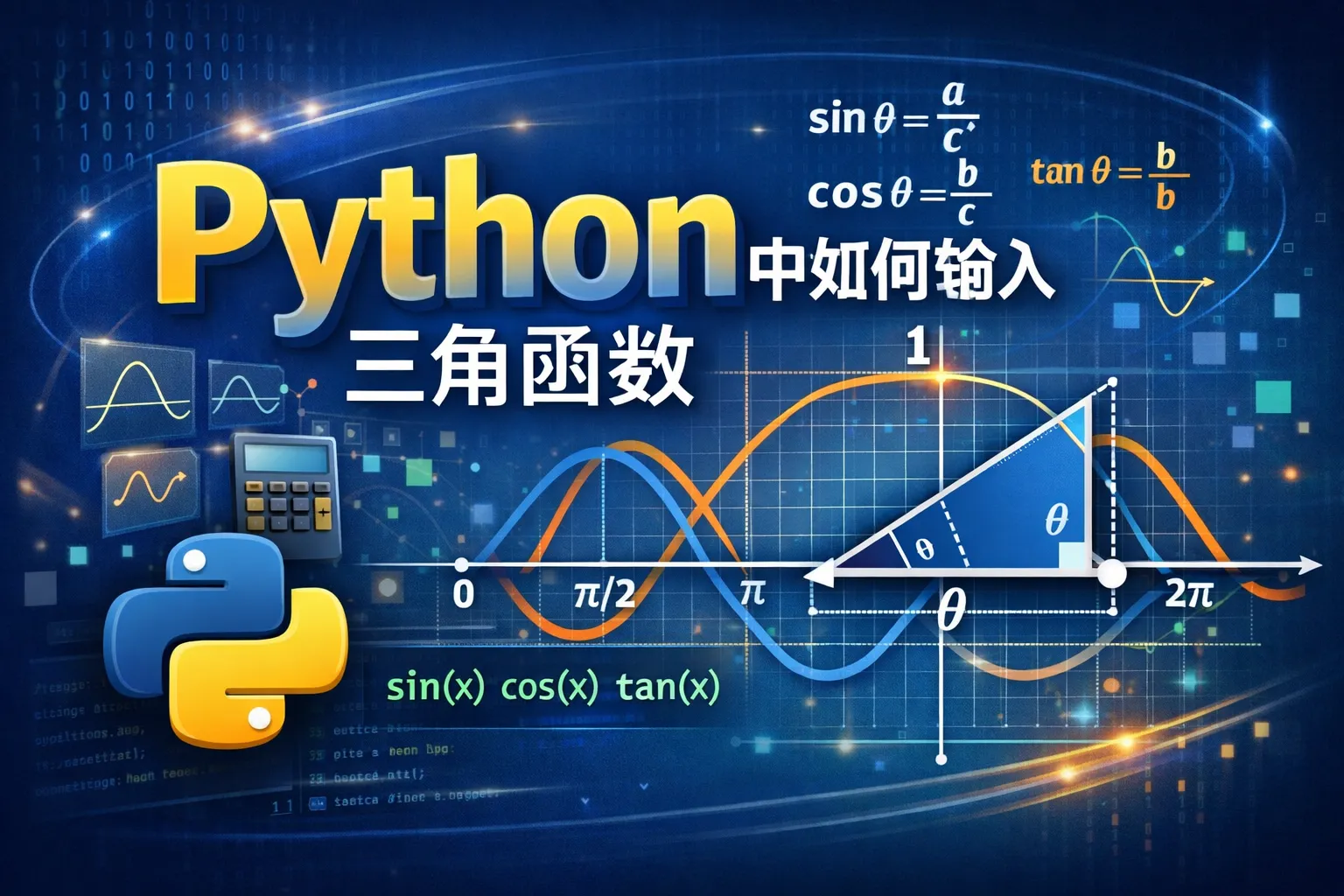 python中如何输入三角函数