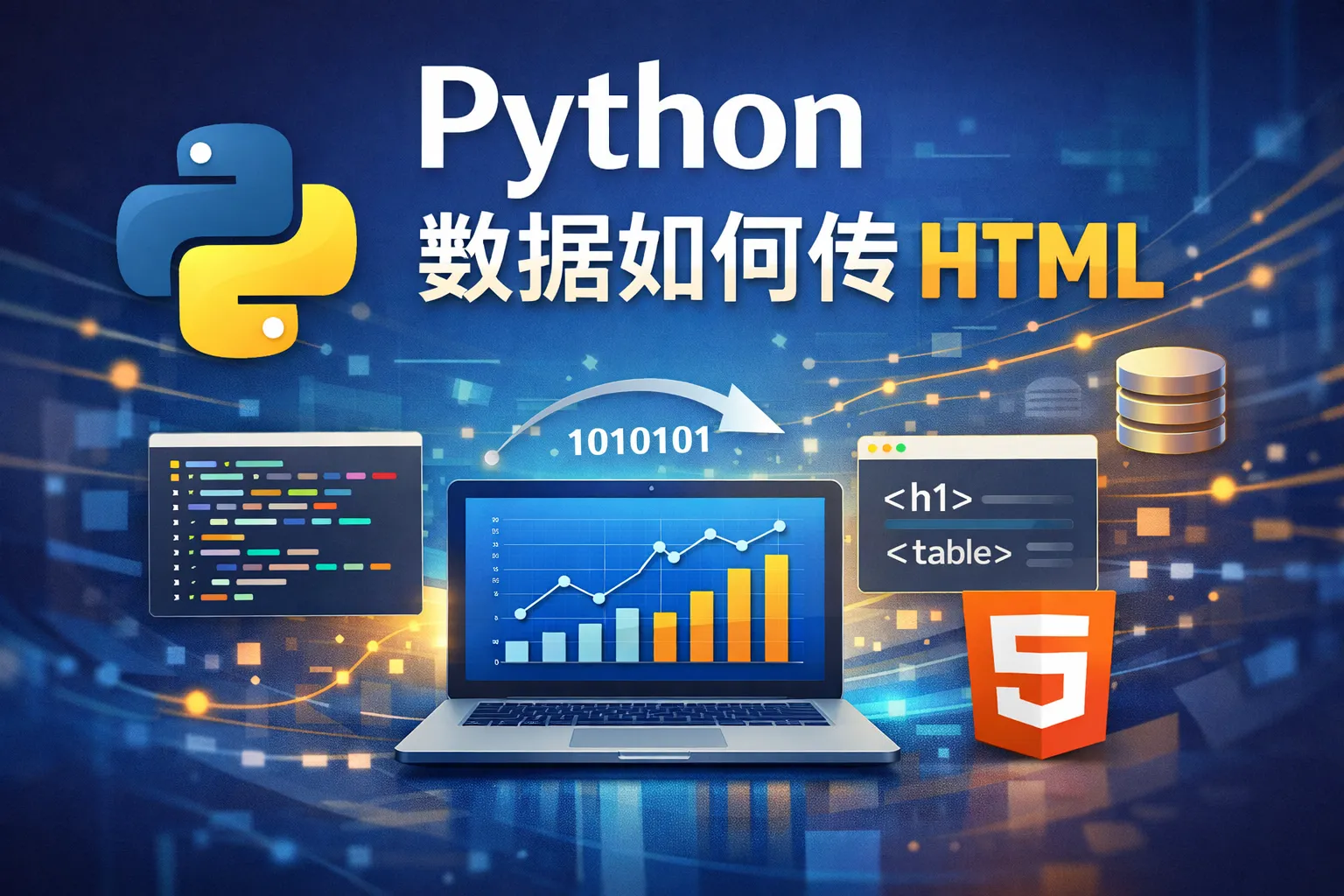 Python数据如何传html