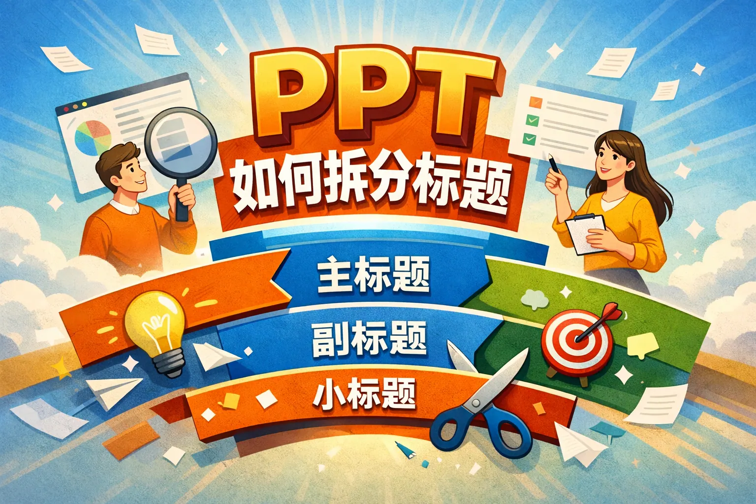 ppt如何拆分标题