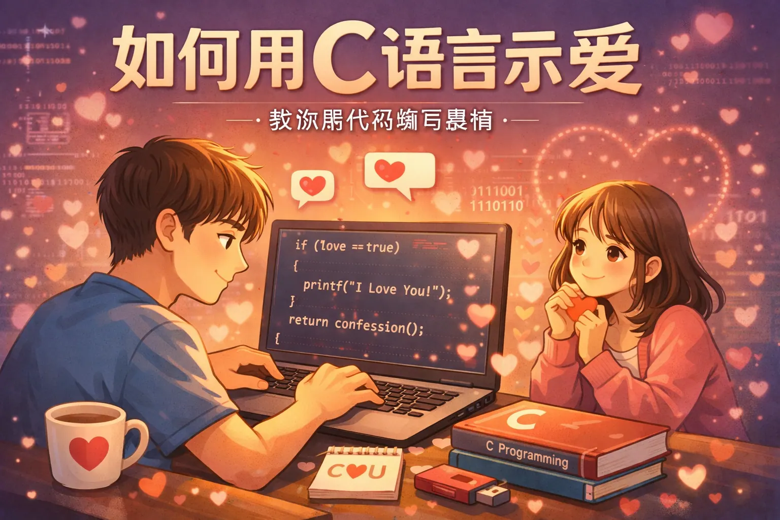 如何用c语言示爱