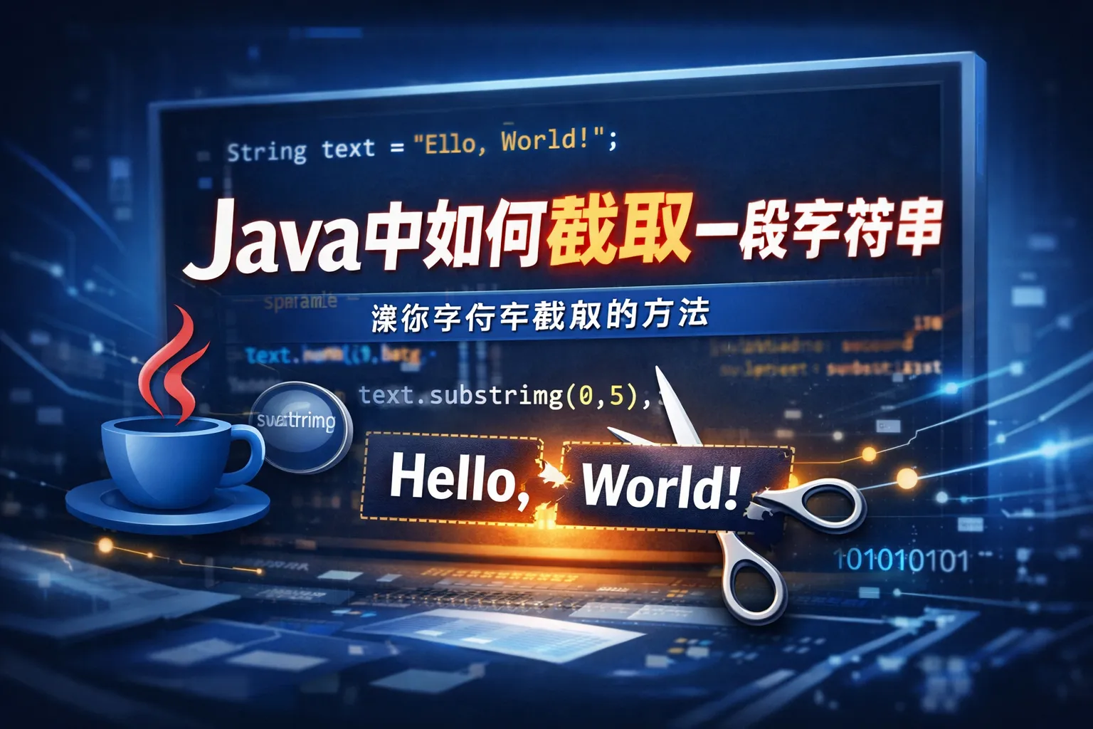 java中如何截取一段字符串