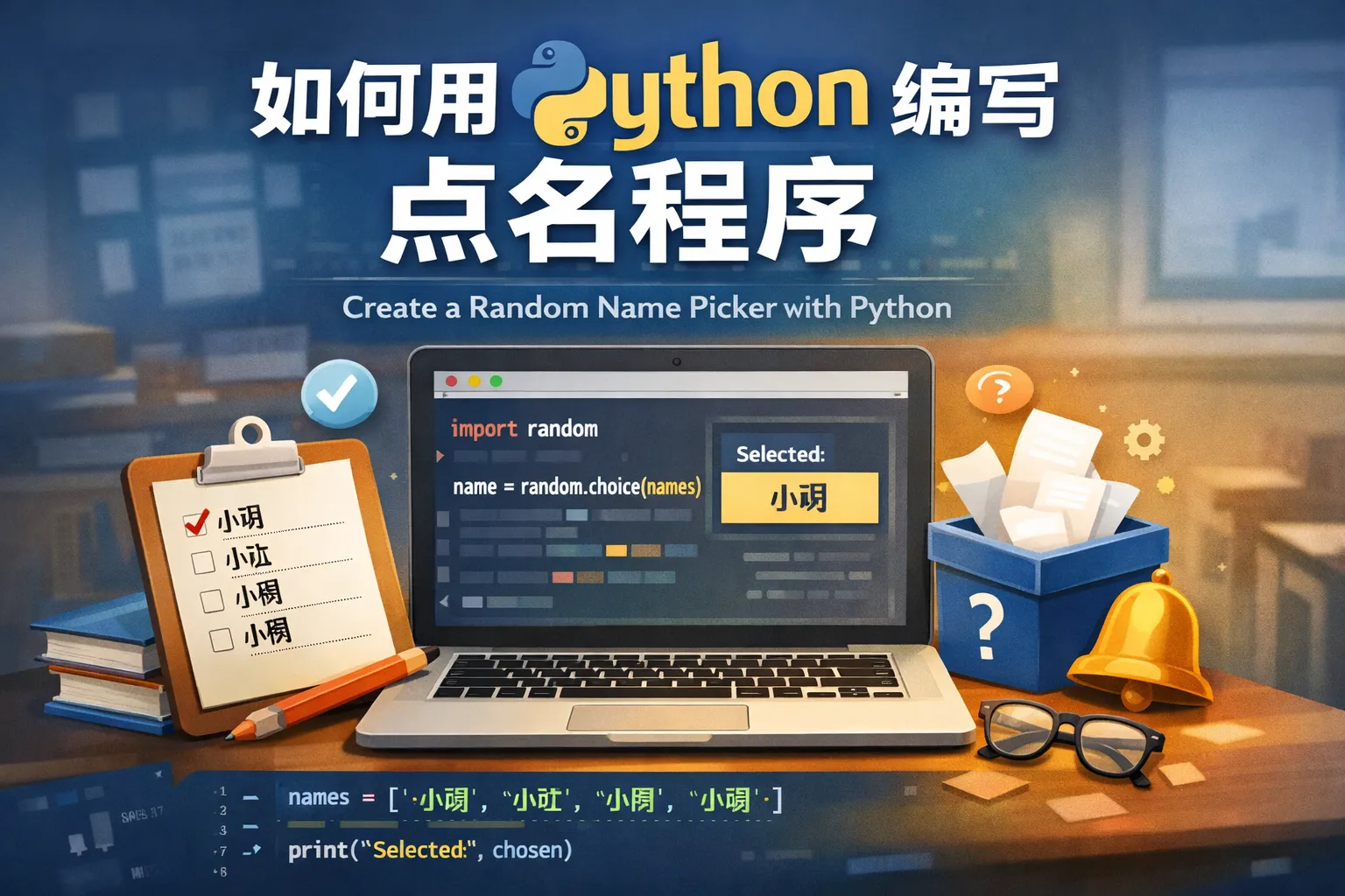 如何用python编写点名程序