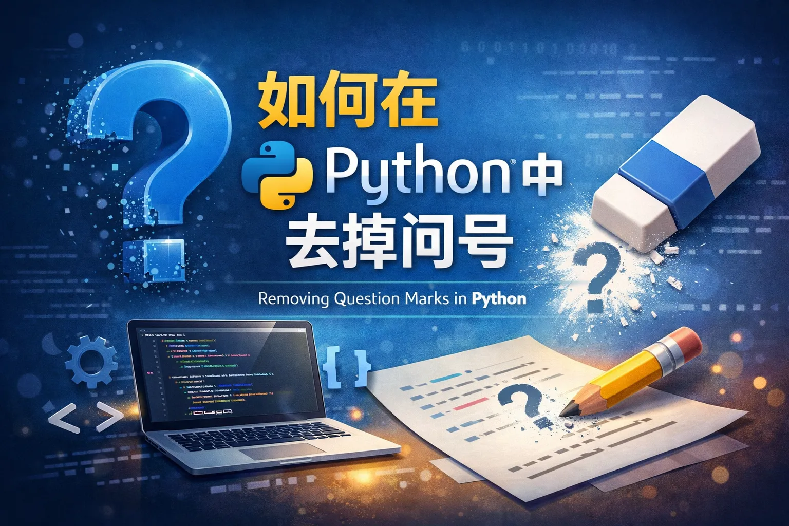 如何在python中去掉问号