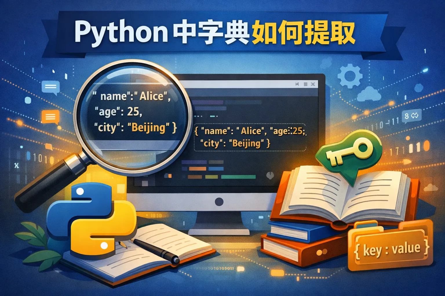 python中字典如何提用