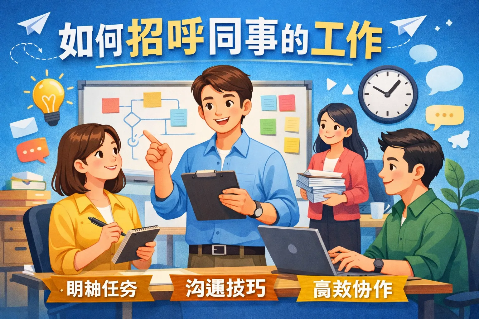 如何招呼同事的工作