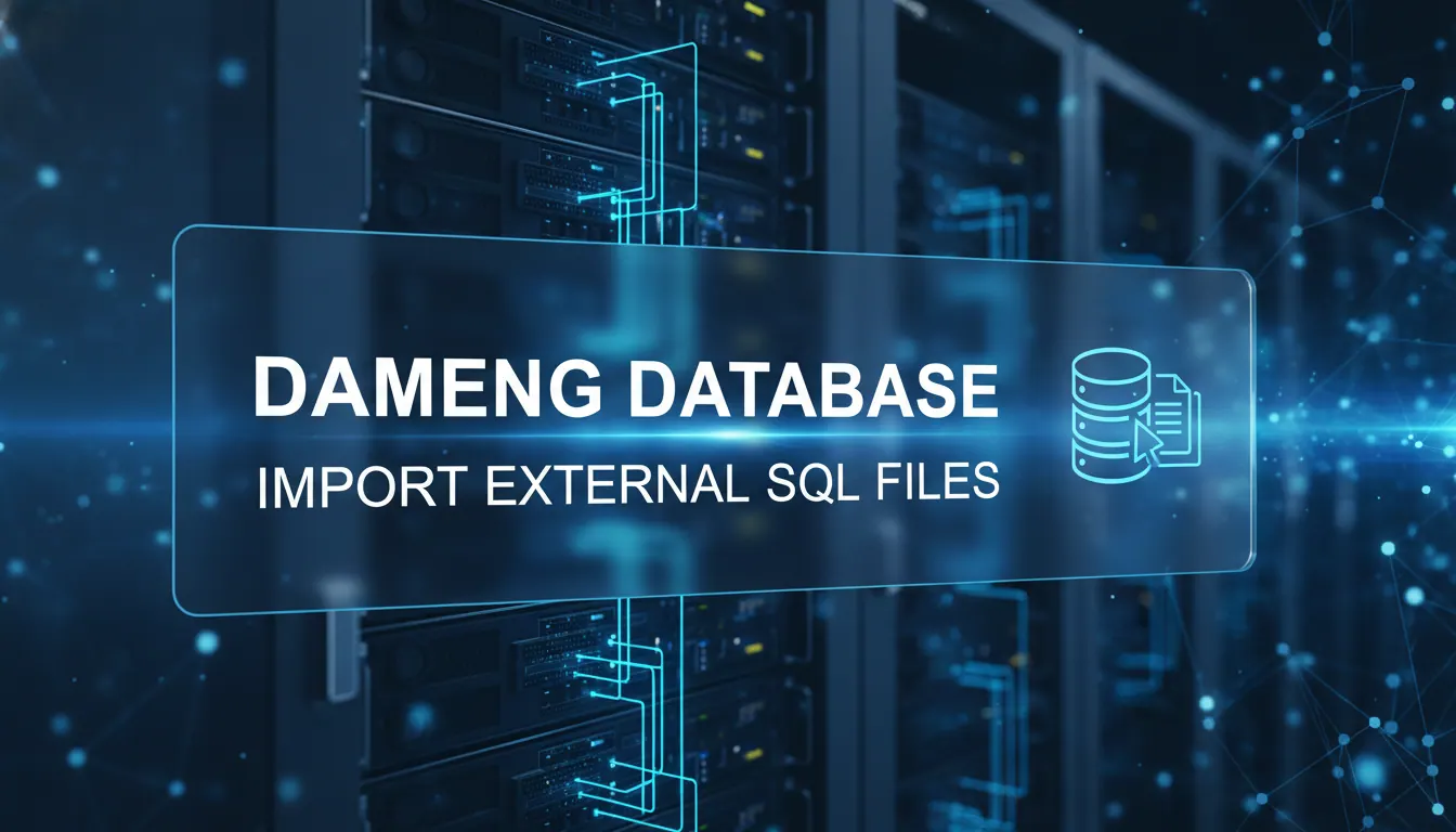 达梦数据库怎么导入外部sql文件