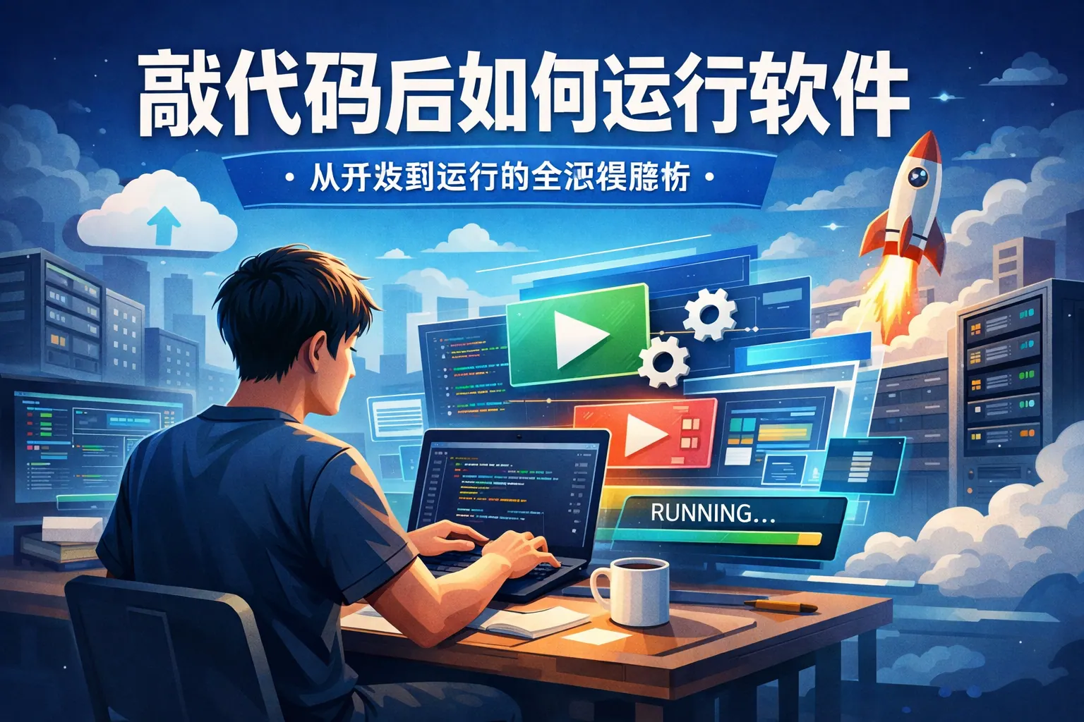 敲代码后如何运行软件